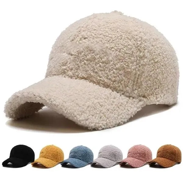 Lamb Wool Baseball Cap for Women