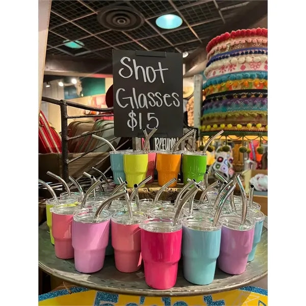 2oz Tumbler with lid straw/ shot glasses/expresso cups