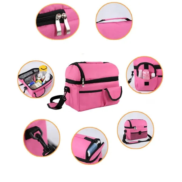 8L Double-Deck Food Cooler Thermal Bag