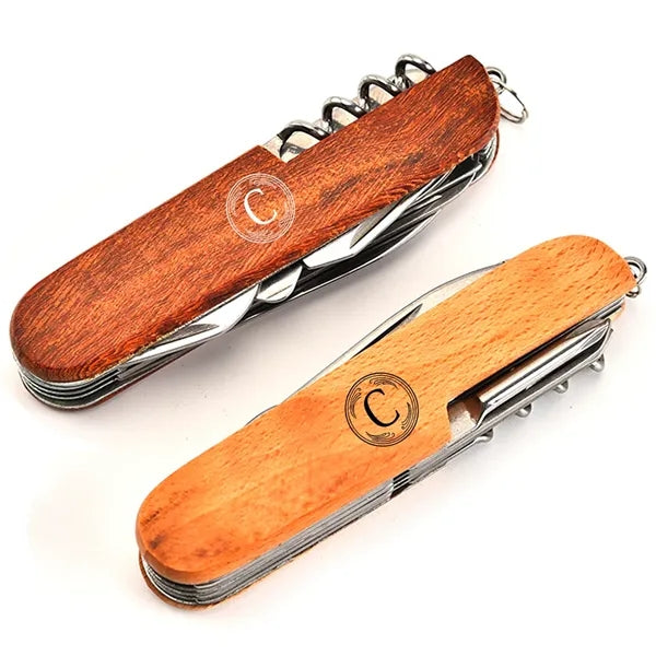 Pocket Foldable Multitool With Wood Handle