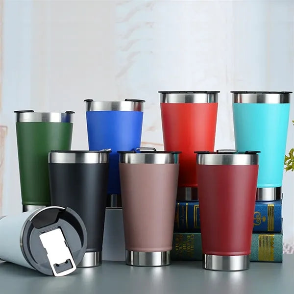 16Oz Stainless Steel Mug With Bottle Opener
