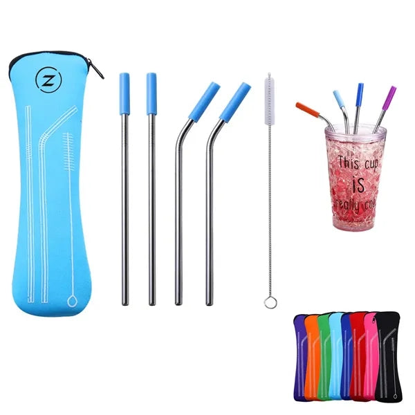 Stainless Steel Straws With Travel Bag