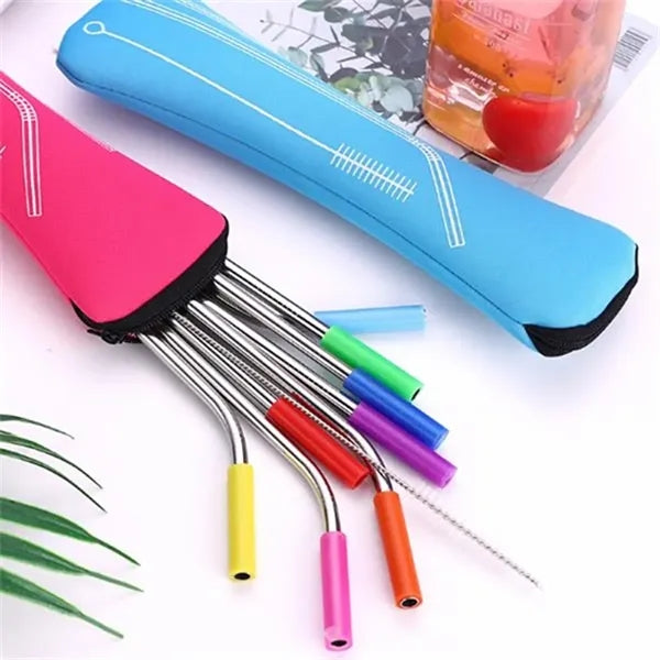 Stainless Steel Straws With Travel Bag