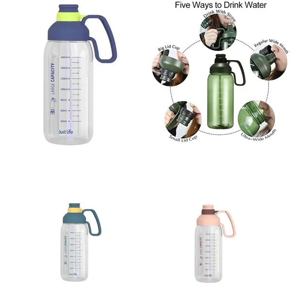 64 Oz Water Bottle With Straw