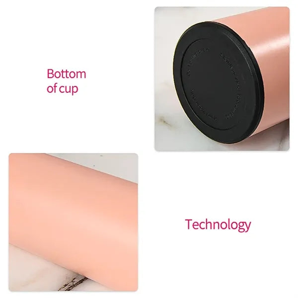 17Oz Insulated Bottle With Wood Grain Lid