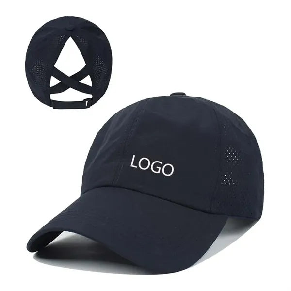 Womens Criss Cross Ponytail Baseball Cap