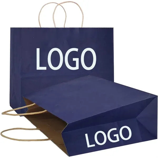 16"*6"*12" Recyclable Kraft Paper Shopping Bag with Handles