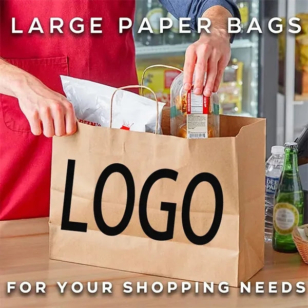 16"*6"*12" Recyclable Kraft Paper Shopping Bag with Handles