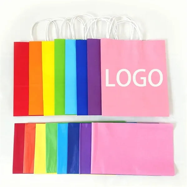 16"*6"*12" Recyclable Kraft Paper Shopping Bag with Handles