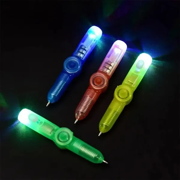 LED Spinning Spinner Ball Pen Fidget Hand Top Glow In Dark