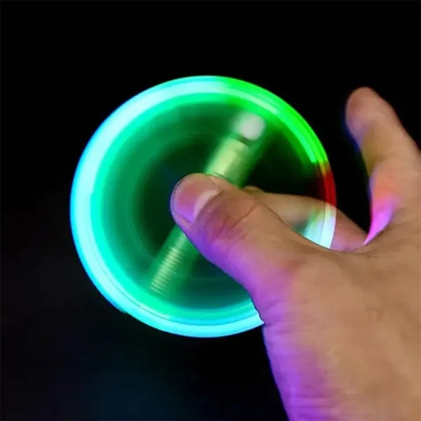 LED Spinning Spinner Ball Pen Fidget Hand Top Glow In Dark