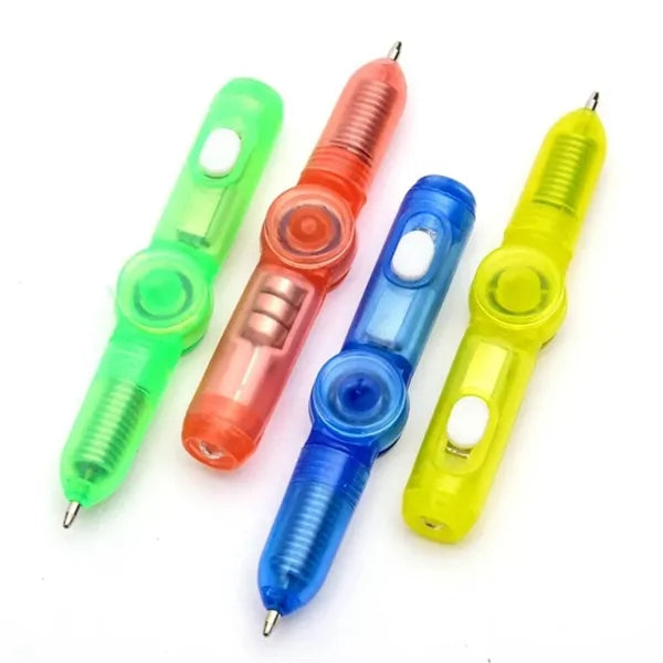 LED Spinning Spinner Ball Pen Fidget Hand Top Glow In Dark