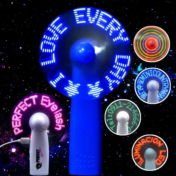 Handy LED Message Flashing Fan