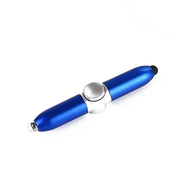 LED Flashlight Finger Gyro ball Pen w/ Stylus
