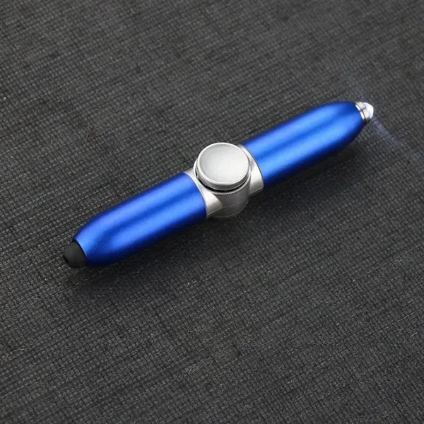 LED Flashlight Finger Gyro ball Pen w/ Stylus