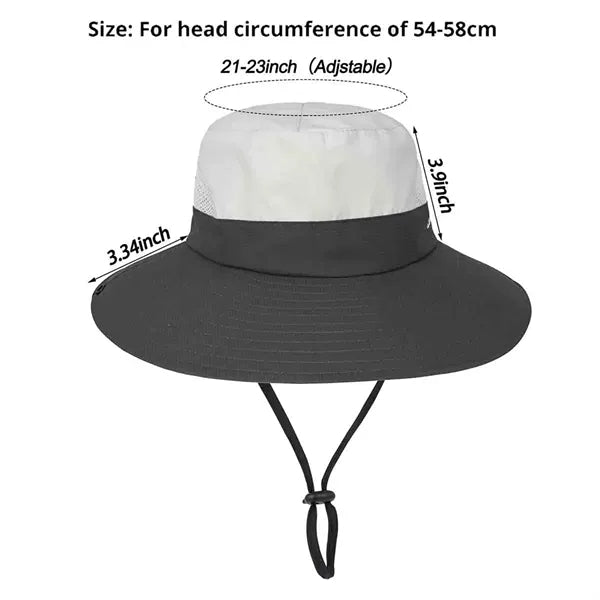 Horsetail Hole For Women's Outdoor Sun Hat