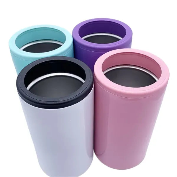 12 oz Sublimation Slim Skinny White Stainless Steel Can Cool
