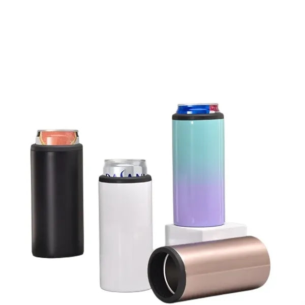 12 oz Sublimation Slim Skinny White Stainless Steel Can Cool