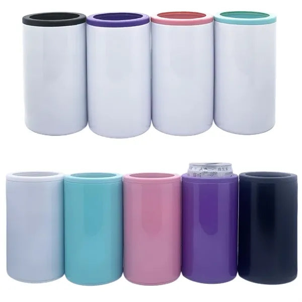 12 oz Sublimation Slim Skinny White Stainless Steel Can Cool