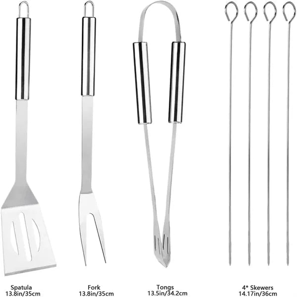 7Pcs Basic BBQ Grill Accessories Set