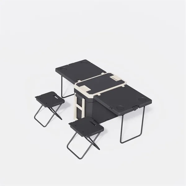 32Qt Foldable Cooler Box With Table&2 Chairs