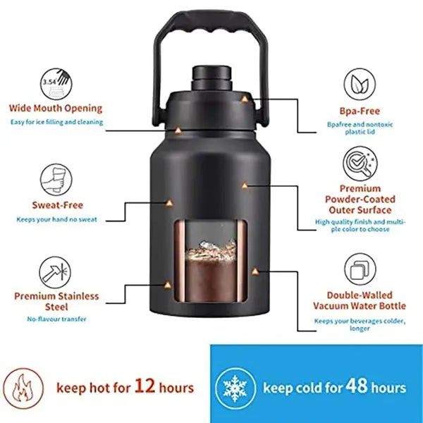 64 OZ Insulated Water Bottle with Handle