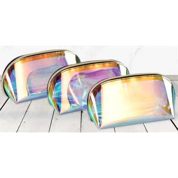 Clear Iridescent Cosmetic Pouch
