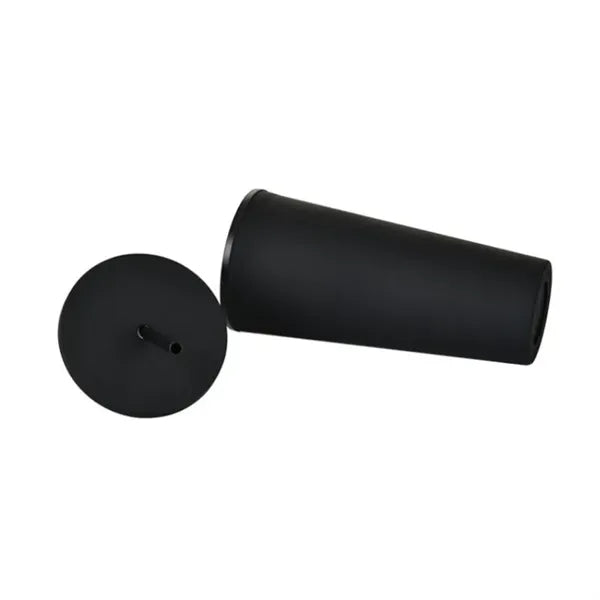 16 oz Double Wall Plastic Straw Cup