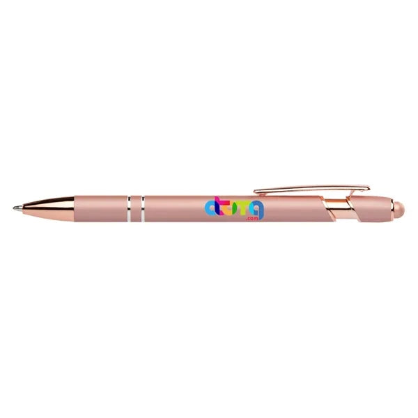 Stylus-3261 Bright Ballpoint Soft Touch Pens with Rose Gold
