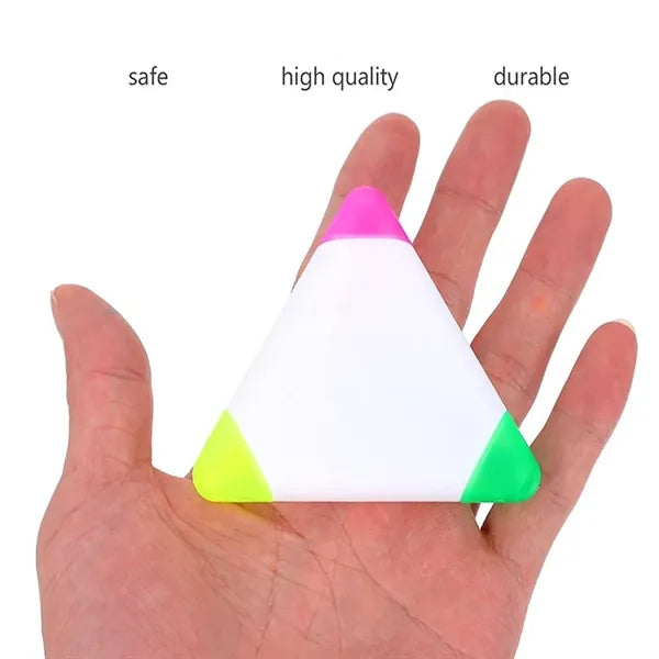 3 In 1 Tri-color Triangle Shape Highlighter Pen Marker