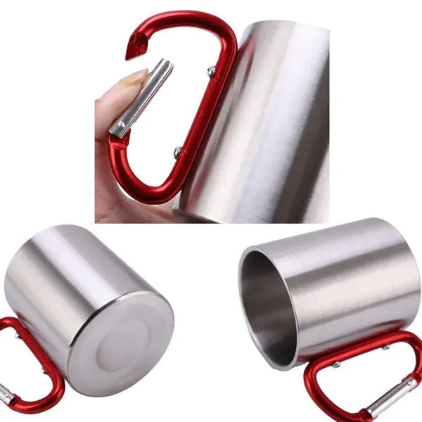 7.5oz Stainless Steel Carabiner Mug