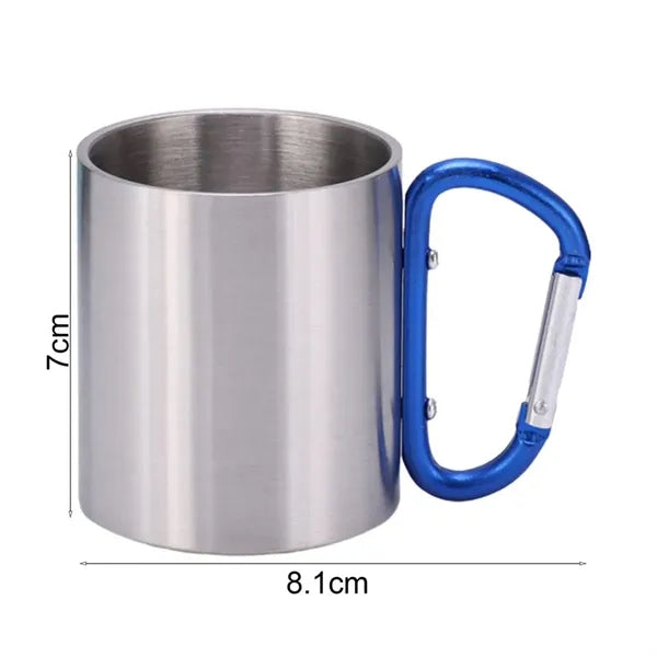 7.5oz Stainless Steel Carabiner Mug