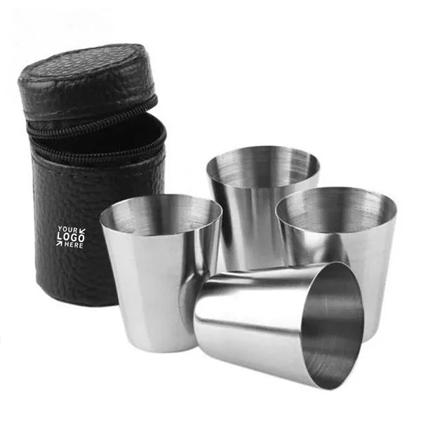 4 Pieces 1 oz Stainless Steel Shot Glass