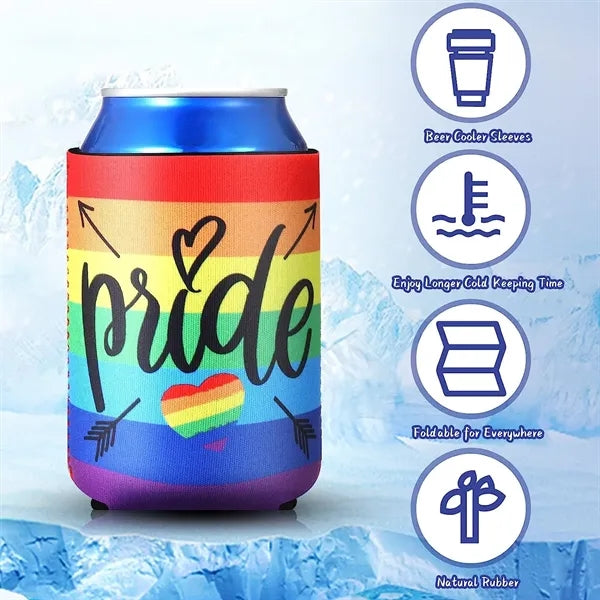 Rainbow Neoprene Can Coolers