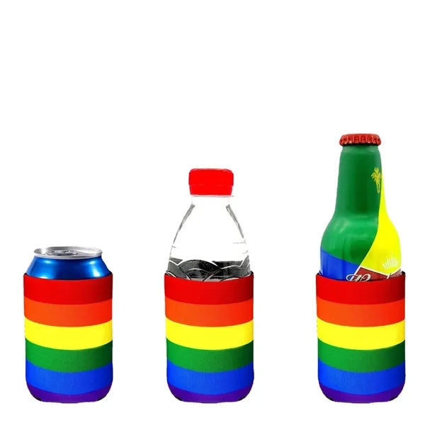 Rainbow Neoprene Can Coolers