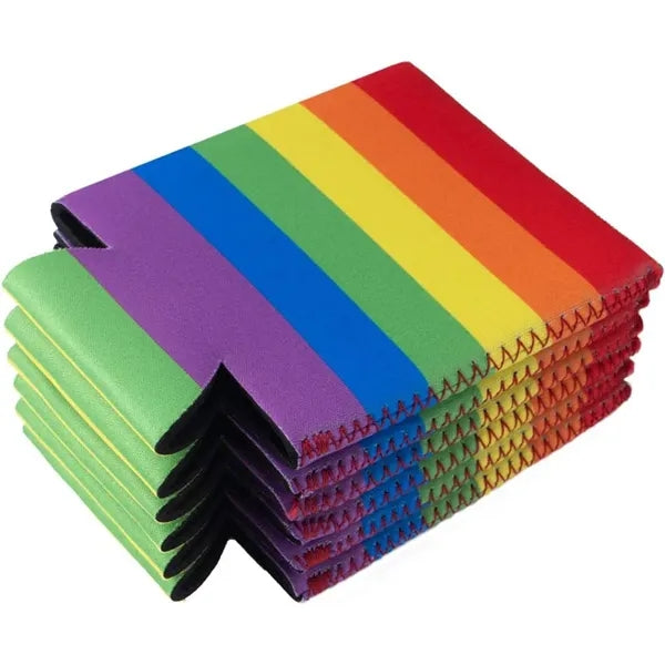Rainbow Neoprene Can Coolers