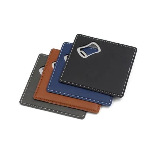 Square Coaster With Bottle Opener