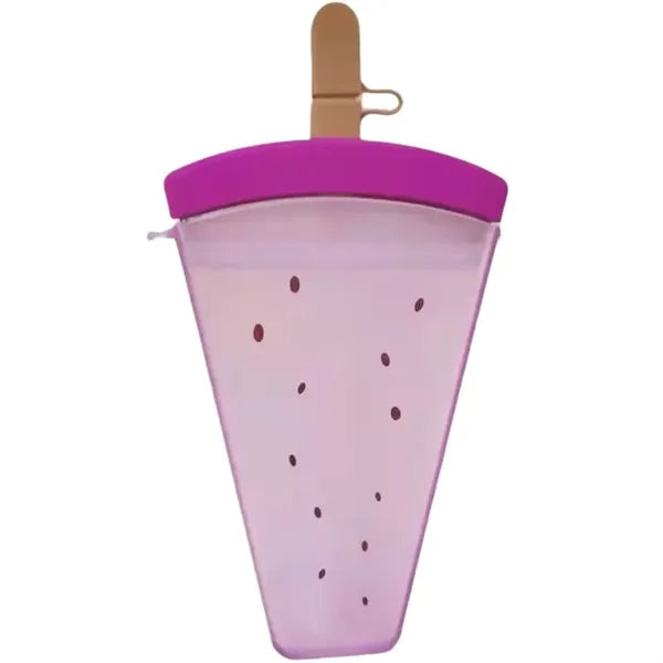 320 ML Popsicles Shape Fruit Print Water Bottle with Straw