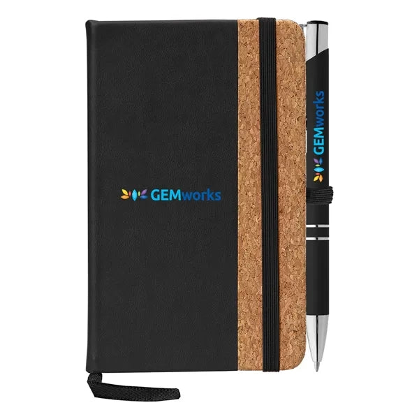 Miller Cork Notebook & Tres-Chic Pen Gift Set - ColorJet