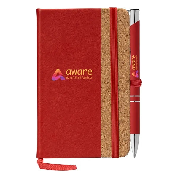 Miller Cork Notebook & Tres-Chic Pen Gift Set - ColorJet