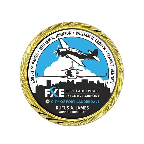 1.75" Speed Challenge Coin w/ Oblique Edge