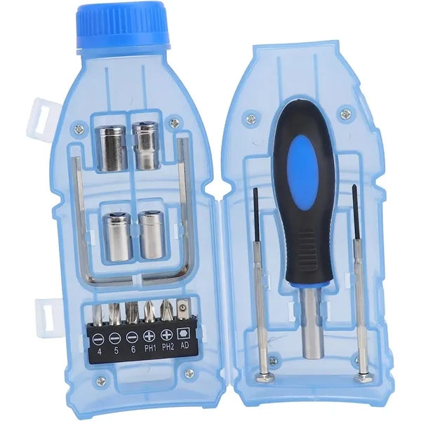 Beverage bottle shape gift tool set