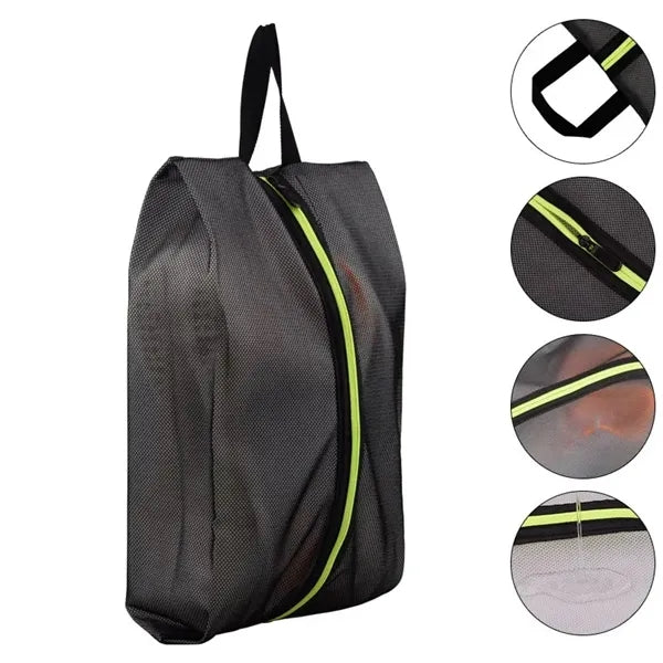 Waterproof Nylon Travel Shoe Bag w/Zipper