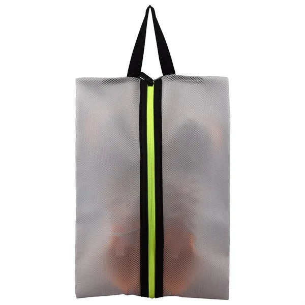 Waterproof Nylon Travel Shoe Bag w/Zipper