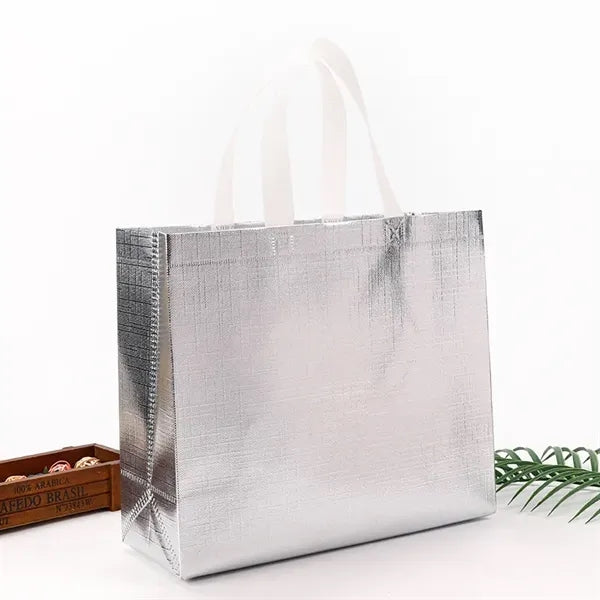 Luxurious Metallic Non-Woven Shopping Tote Bag