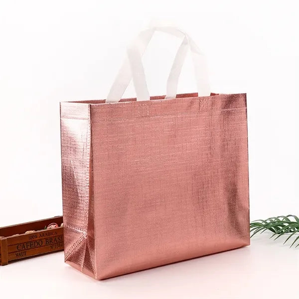 Luxurious Metallic Non-Woven Shopping Tote Bag