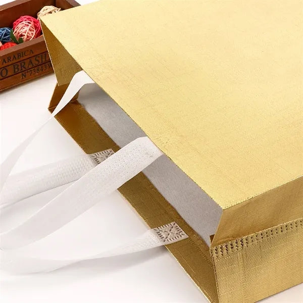 Luxurious Metallic Non-Woven Shopping Tote Bag