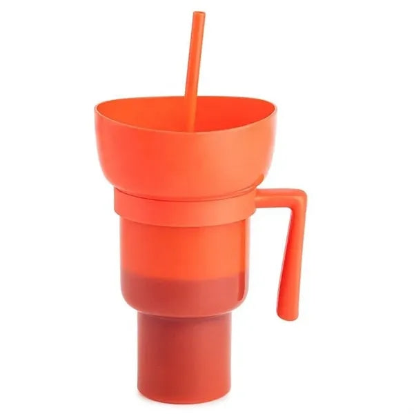 Cinema 2-in-1 Snack and Drink Cup 32oz Plastic Tumbler