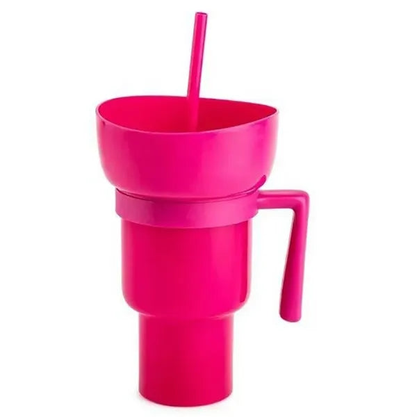 Cinema 2-in-1 Snack and Drink Cup 32oz Plastic Tumbler