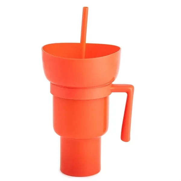 Cinema 2-in-1 Snack and Drink Cup 32oz Plastic Tumbler
